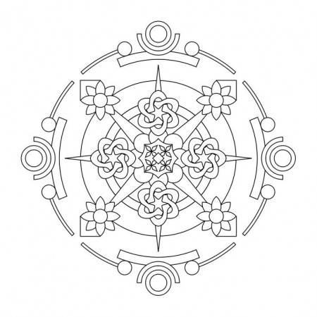 Simple Mandala Coloring Pages » Fk coloring pages