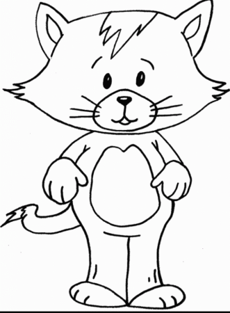 Easy Coloring Pages Cute Cat Hagio Graphic Kitten Coloring Pages 