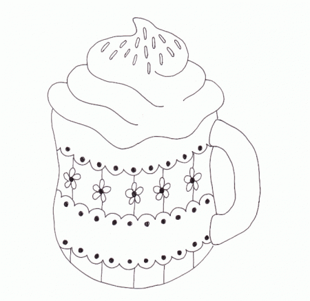Hot Chocolate Coloring Page