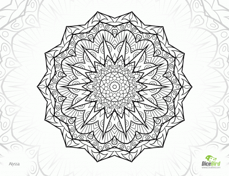 Alyssa Mandala free colouring pages for adults