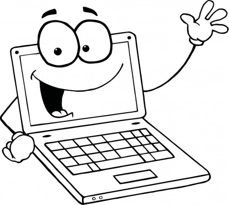 Computer For Kids Coloring Page - Coloring Home