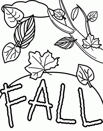 Preschoolers Writing Coloring Sheets Fall Coloring Pages For Kids ...