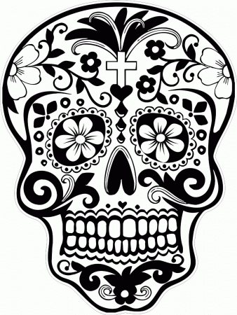 Skull And Crossbones Coloring Pages Skull Color Pages Sugar Skull ...