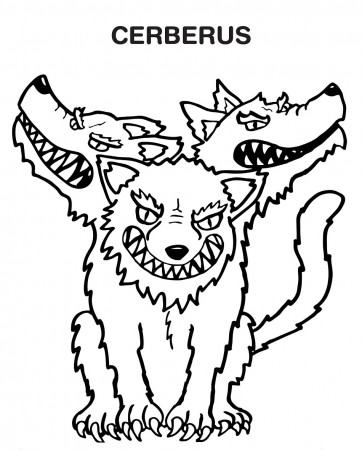 Cerberus Coloring Page - Free Printable Coloring Pages for Kids
