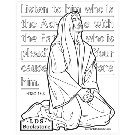 Jesus Christ Is Our Advocate Coloring Page | Doctrine and Covenants Coloring  Page