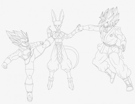 Lovely Ssgss Goku Coloring Pages Images - Line Art PNG Image | Transparent  PNG Free Download on SeekPNG