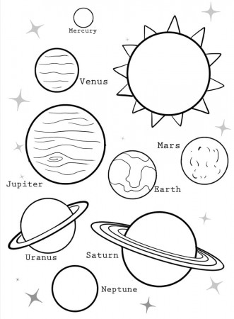 Solar System Planets Coloring Page - Free Printable Coloring Pages for Kids