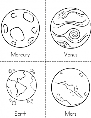 Planets Mercury, Venus, Earth and Mars Coloring Pages - Solar System Coloring  Pages - Coloring Pages For Kids And Adults