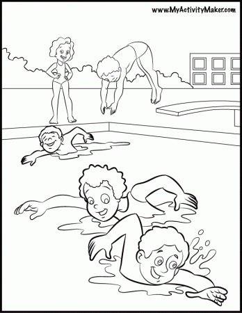 9 Pics of People Swimming Coloring Pages - Swimming Pool Coloring ...