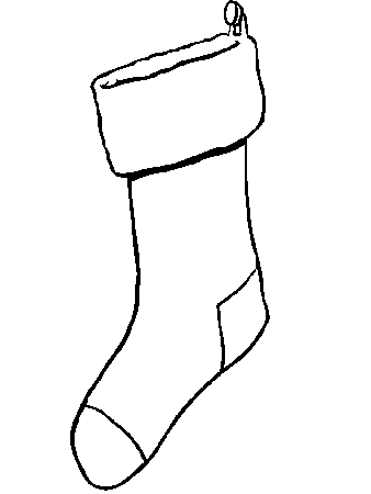Stocking Outline Clipart - Clipart Kid