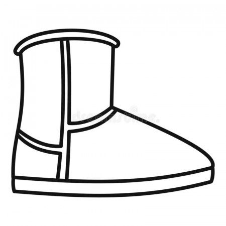 UGG boot coloring page