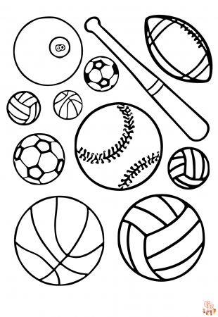 Balls Coloring Pages: Free Printable Sheets for Kids | GBcoloring