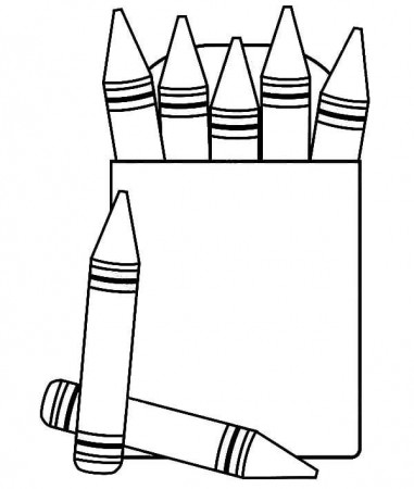 Free Crayon Box Coloring Page - Free Printable Coloring Pages for Kids