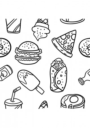 Food Coloring Pages. 150 images is the largest collection. Print or  download for free. - Razukraski.com