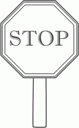Stop Sign Printable Coloring Sheet - High Quality Coloring Pages