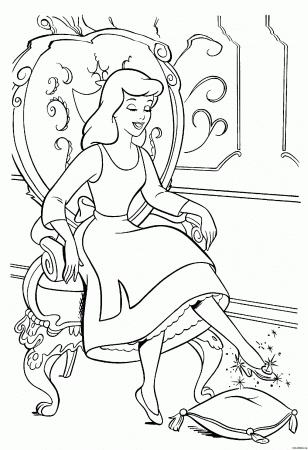 Related Cinderella Coloring Pages item-10654, Cinderella Coloring ...