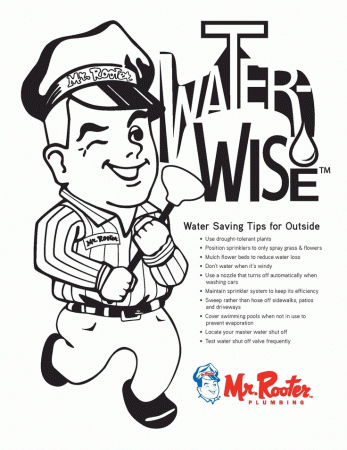 Water Conservation Coloring Sheets - Coloring Page