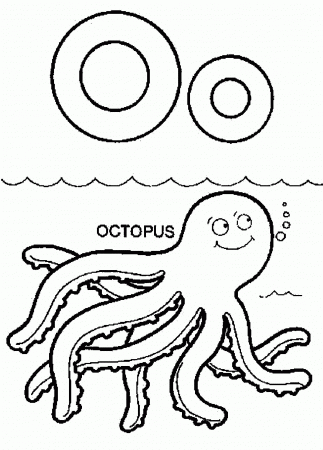 Funny Alphabet Octopus Coloring Pages For Kids #e1v : Printable ...