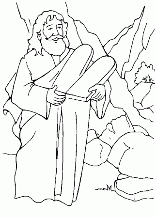 moses coloring pages the tablet of the ten commandments Coloring4free -  Coloring4Free.com