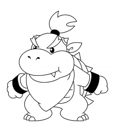 Jr. Bowser Coloring Page - Free Printable Coloring Pages for Kids
