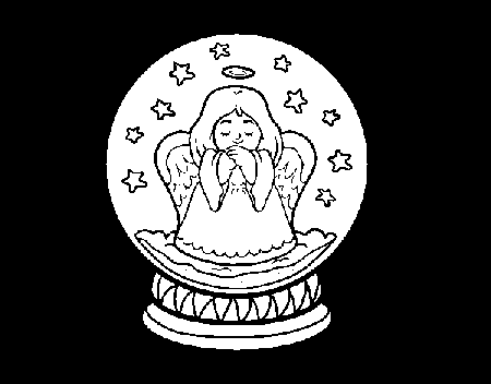 Snowball with angel coloring page - Coloringcrew.com