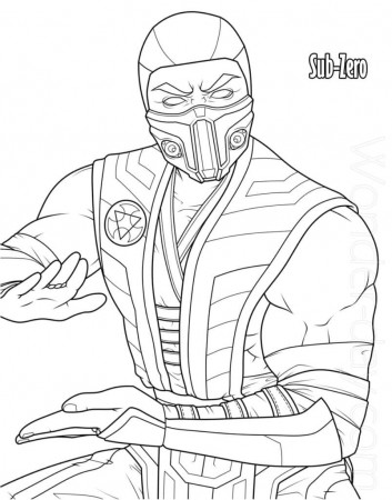 MK Sub-Zero Coloring Page - Free Printable Coloring Pages for Kids
