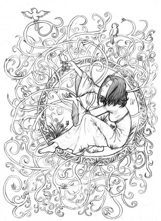 Art Nouveau Mandala Adult Coloring Pages Dream lightning mcqueen ...