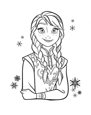 Princess Anna Frozen Coloring Page #619 Princess Coloring Pages ...