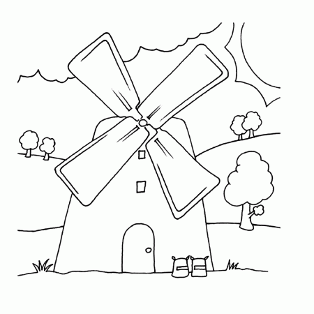▷ Windmill: Coloring Pages & Books - 100% FREE and printable!
