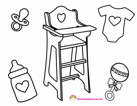 Baby Accessories Coloring Pages Archives - Rainbow Playhouse Coloring Pages  for Kids | Coloring pages, Coloring pages for kids, Baby accessories