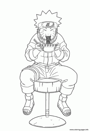 Coloring Pages Anime Naruto Eating Ramene8cd Coloring Pages Printable