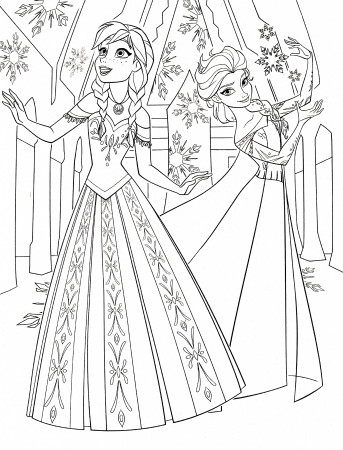 Queen Elsa Coloring Sheet (Page 1) - Line.17QQ.com