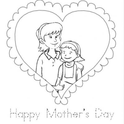 Mother and Daughter Coloring Page {mother and child} – Tip Junkie