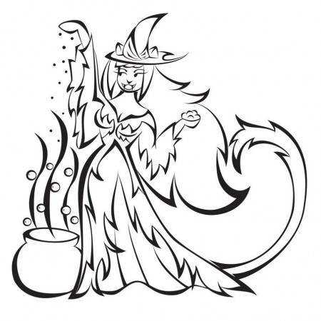 halloween coloring pages: Wicked Witch Coloring Pages