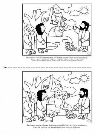 zacheaus colouring pages page 2. 4 7when jesus. printable ...