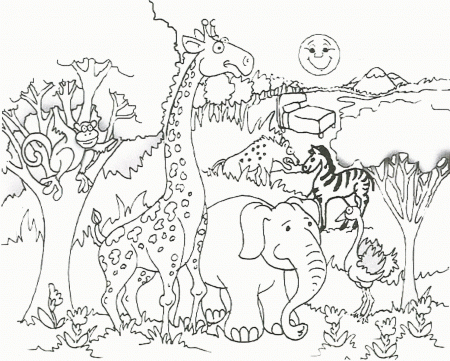Related Wild Animal Coloring Pages item-15668, African Animals ...