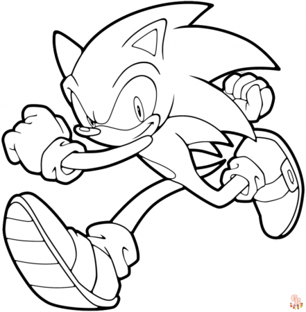 Sonic Running Coloring Pages Fun and Free Printable for Kids