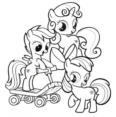 cutie mark crusaders, my little pony coloring page (With images ...