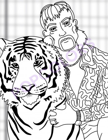 Tiger King Coloring Pages (10 Pack) – Pop Colors