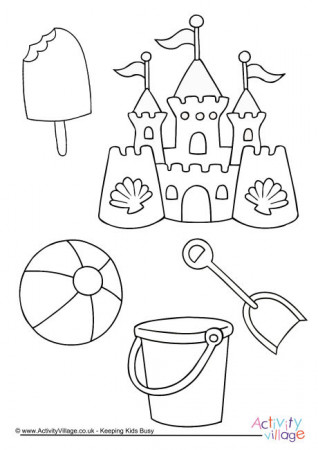 Seaside Colouring Pages