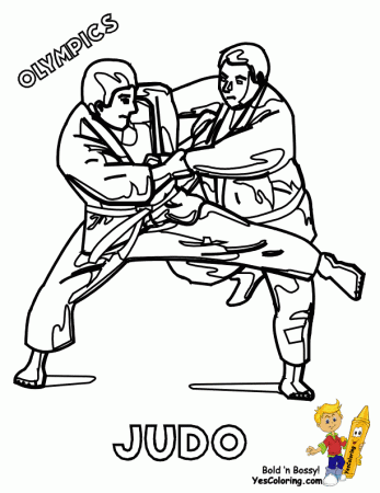Judo, Coloring pages for kids and Coloring pages