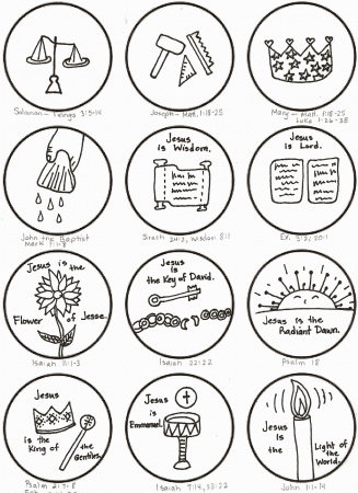 Coloring Pages of jesse tree symbols