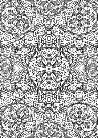 Flower Mandalas Coloring Page