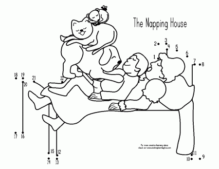 The Napping House Coloring Page