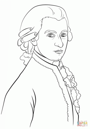 Mozart coloring page | Free Printable Coloring Pages