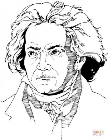 Ludwig van Beethoven coloring page | Free Printable Coloring Pages