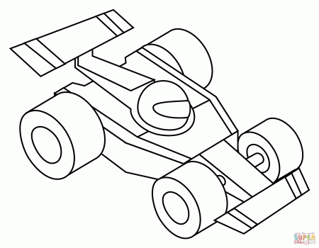 Racing Car coloring page | Free Printable Coloring Pages