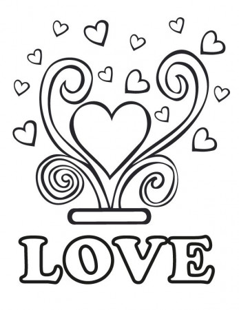 love coloring pages for kids - Clip Art Library