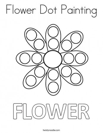 Flower Dot Painting Coloring Page - Twisty Noodle