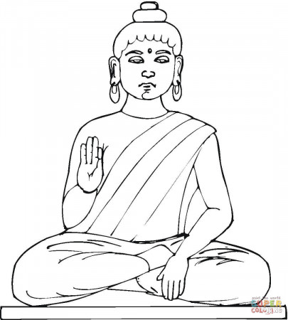 Statue Of Buddha coloring page | Free Printable Coloring Pages